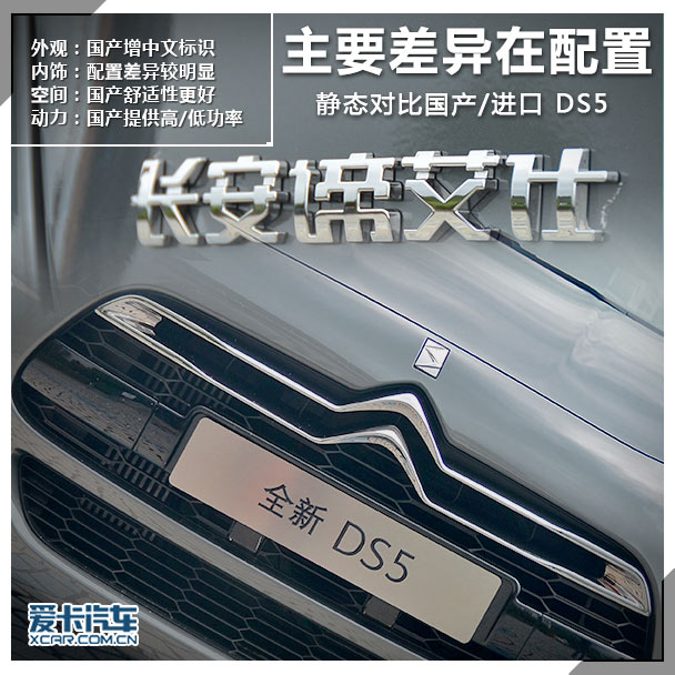 主要差異在配置 靜態(tài)對(duì)比國(guó)產(chǎn)進(jìn)口DS5